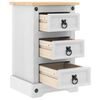 vidaXL Noptieră Corona Alb 35 x 32,5 x 58 cm Lemn de pin masiv