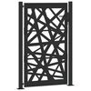 vidaXL Poartă de grădină neagră 100x150 cm, oțel, design luminos