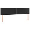 vidaXL Tăblii de pat, negru, 180x5x78/88 cm, piele ecologică