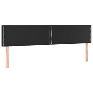 vidaXL Tăblii de pat, negru, 180x5x78/88 cm, piele ecologică