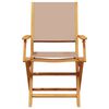 vidaXL Set mobilier de grădină 5 piese textil taupe/lemn masiv