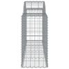 vidaXL Coșuri gabion arcuite 2 buc, 200x50x80/100 cm, fier galvanizat