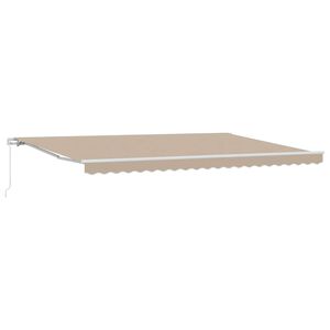 vidaXL Cortina Retractabilă Bej 500 &times; 350 cm Poliester și Aluminiu