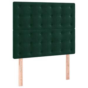 vidaXL Tăblie de pat verde &icirc;nchis 80x5x118/128 cm catifea
