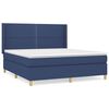 vidaXL Pat box spring cu saltea, albastru, 180x200 cm, material textil