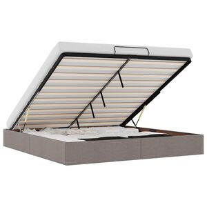 vidaXL Cadru pat otoman fără saltea Taupe 180x200 cm țesătură