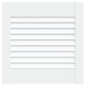 vidaXL Ușă de dulap design lambriu, alb, 39,5x39,4 cm, lemn masiv pin