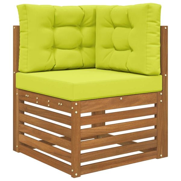 vidaXL Perna pentru canapea de exterior 3 pcs Verde Poliester