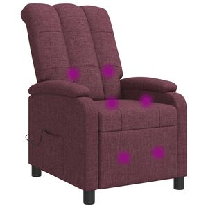 vidaXL Reclinabil cu masaj Violet Țesătură