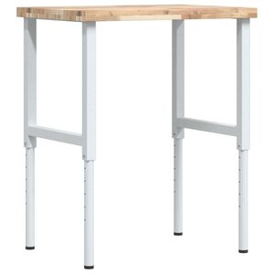 vidaXL Banc lucru 80x60x(73-99,5) cm lemn masiv acacia dreptunghiular