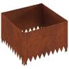 vidaXL Margine pentru gazon 60 x 60 x 35 cm Oțel Ruginit