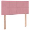 vidaXL Pat cu storage cu saltea cu headboard Roz 90 x 200 cm Catifea