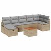vidaXL Set de canapele pentru grădină cu pernă 8 pcs Bej Rattan poli