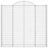 vidaXL Coșuri gabion arcuite 3 buc, 200x30x180/200cm, fier galvanizat