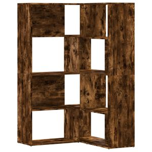 vidaXL Bibliotecă 4 niveluri stejar fumuriu 85x85x140cm lemn prelucrat