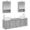 vidaXL Set dulap baie 5 buc. Sonoma gri Lemn prelucrat