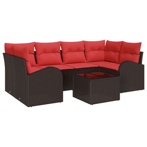 vidaXL Set de canapele pentru grădină Maro 55 x 55 x 37 cm poliratan