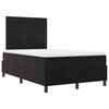 vidaXL Pat cu arcuri cu saltea cu headboard Negru 120 x 190 cm Catifea