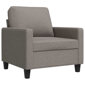 vidaXL Fotoliu canapea, gri taupe, 60 cm, material textil