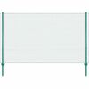 vidaXL Gard din plasă de s&acirc;rmă cu st&acirc;lpi, verde, 25 x 1,5 m, oțel