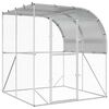 vidaXL Căsuță pentru pui Argintiu 200 x 200 x 215 cm Oțel Galvanizat