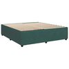 vidaXL Pat box spring cu saltea, verde &icirc;nchis, 180x200 cm, catifea