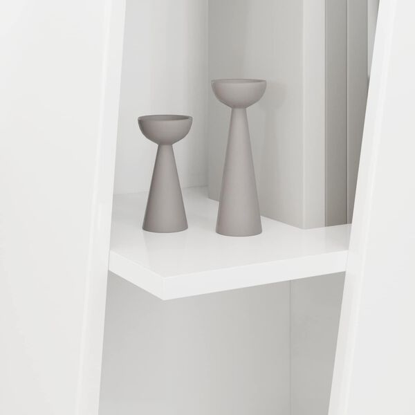 vidaXL Raft lateral Alb lucios 33 x 32 x 100,5 cm Lemn compozit