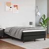 vidaXL Saltea cu arcuri buzunar, fermitate medie, negru, 120x200x20 cm, piele ecologică