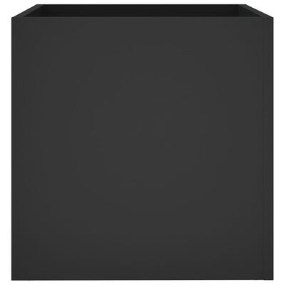 vidaXL Jardinieră cutie, negru, 40x40x40 cm, lemn prelucrat