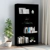 vidaXL Bibliotecă cu 4 rafturi, negru, 80x24x142 cm, lemn prelucrat