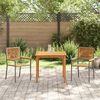 vidaXL Set de masă pentru grădină 3 pcs Gri Rattan poli