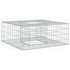 vidaXL Pat ridicat din gabion Argintiu 100 x 100 x 40 cm