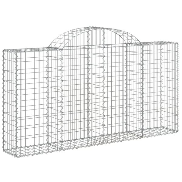 vidaXL Coșuri gabion arcuite 30 buc, 200x30x100/120 cm fier galvanizat