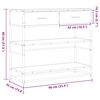 vidaXL Măsuță consolă, gri sonoma, 90x35x80 cm, lemn prelucrat