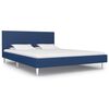 vidaXL Cadru de pat, albastru, 160 x 200 cm, material textil