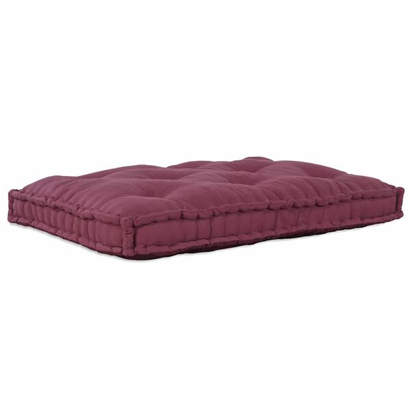 vidaXL Perna pentru canapea pe palet Bordo 120 x 80 x 12 cm țesătură