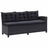vidaXL Seturi de mobilier de exterior Negru poliratan