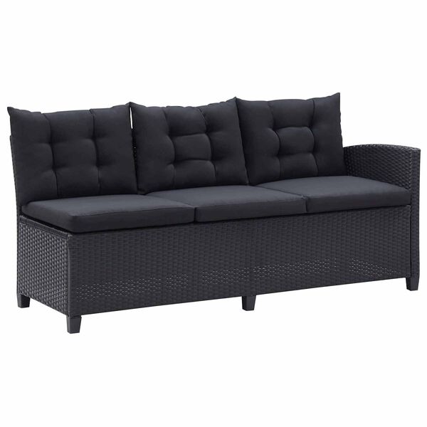 vidaXL Seturi de mobilier de exterior Negru poliratan