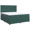 vidaXL Pat box spring cu saltea, verde &icirc;nchis, 200x200 cm, catifea
