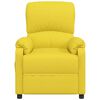 vidaXL Fotoliu de masaj cu ridicare, galben deschis, textil
