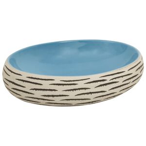 vidaXL Lavoar de blat, multicolor, 59x40x15 cm, ceramică, oval