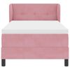 vidaXL Pat cu arcuri cu saltea cu headboard Roz 100 x 200 cm Catifea