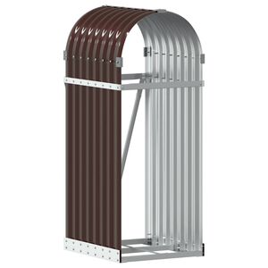 vidaXL Suport pentru bușteni, maro, 40x45x100 cm, oțel galvanizat