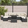 vidaXL Set de canapele pentru grădină 8 pcs Negru Rattan poli