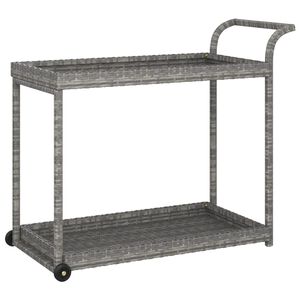 vidaXL Cărucior de bar, gri, 100x45x83 cm, poliratan