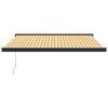 vidaXL Copertină retractabilă, galben/alb, 3,5x2,5 m, textil/aluminiu