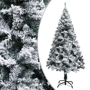 vidaXL Pom de Crăciun artificial cu zăpadă, verde, 150 cm, PVC
