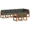 vidaXL Set de canapele de exterior cu pernă 8 pcs Natural și Antracit