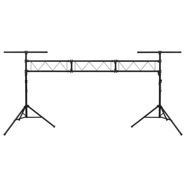 vidaXL Suport de reflector, negru, 438x115x(180-300) cm, oțel