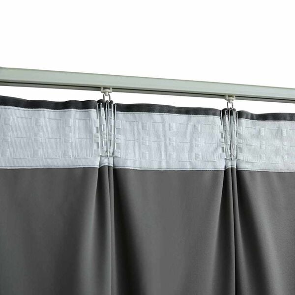 vidaXL Draperii opace, 2 buc., antracit, 140x175 cm, catifea, c&acirc;rlige